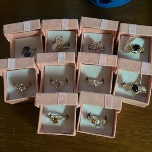 Wholesale Lots Mixed 20pcs Colors CZ Crystal Gold Plated Rhinestone $20 each